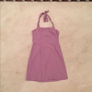 Kendall and Kylie- mauve linen mini dress